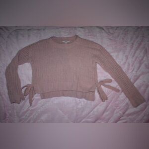 Candies Pink Chunky Bow Fall Sweater Winter Cute Women’s Outerwear